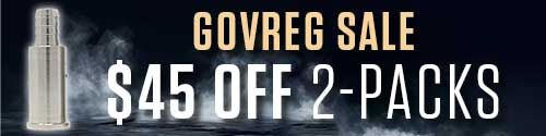 GovReg Sale - $45 Off 2-Packs