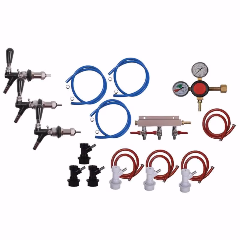 3 Faucet Fridge Flow Control Kegerator Kit