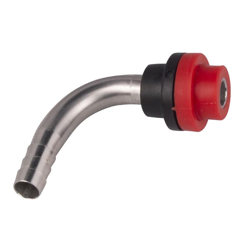 CMB 6mm (17/64"), 90° elbow, fits 1/4" or 3/16" ID Hose, Includes Beer Nut