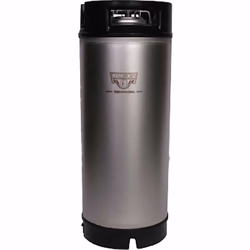 AEB 5 Gallon Ball Lock Keg with Rubber Handles - Stainless Steel Homebrew Keg