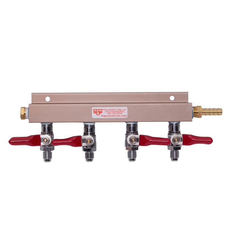 Air Distributor - 4-Way with Check Valves & Shutoffs