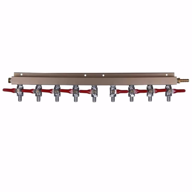 Air Distributor - 9-Way with Check Valves & Shutoffs