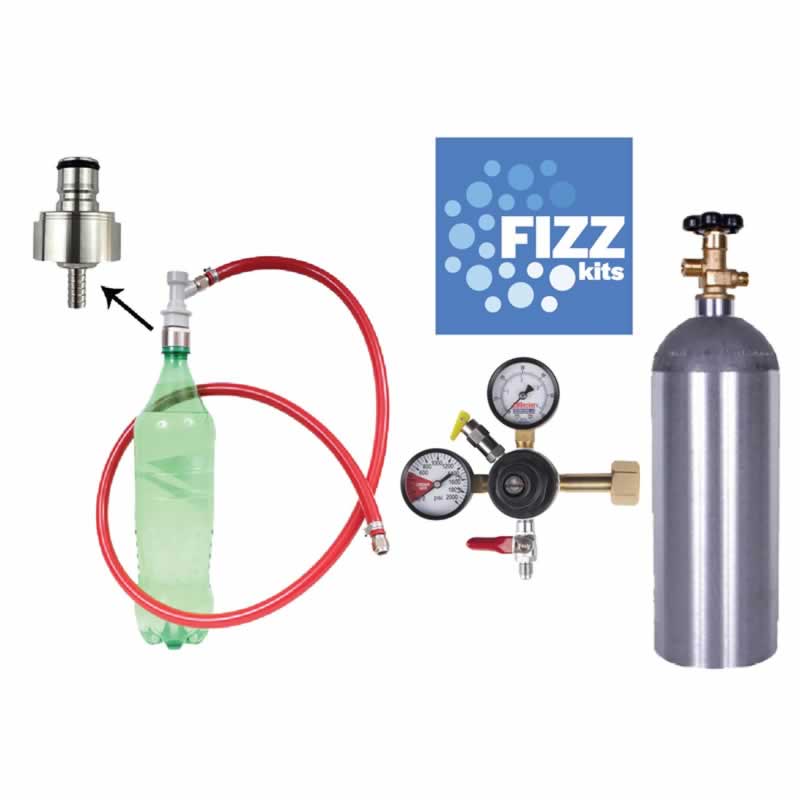 Fizz Kit BASIC | Soda Carbonating Kits with 5lb CO2 Bottle | Sparkling Water at Home!