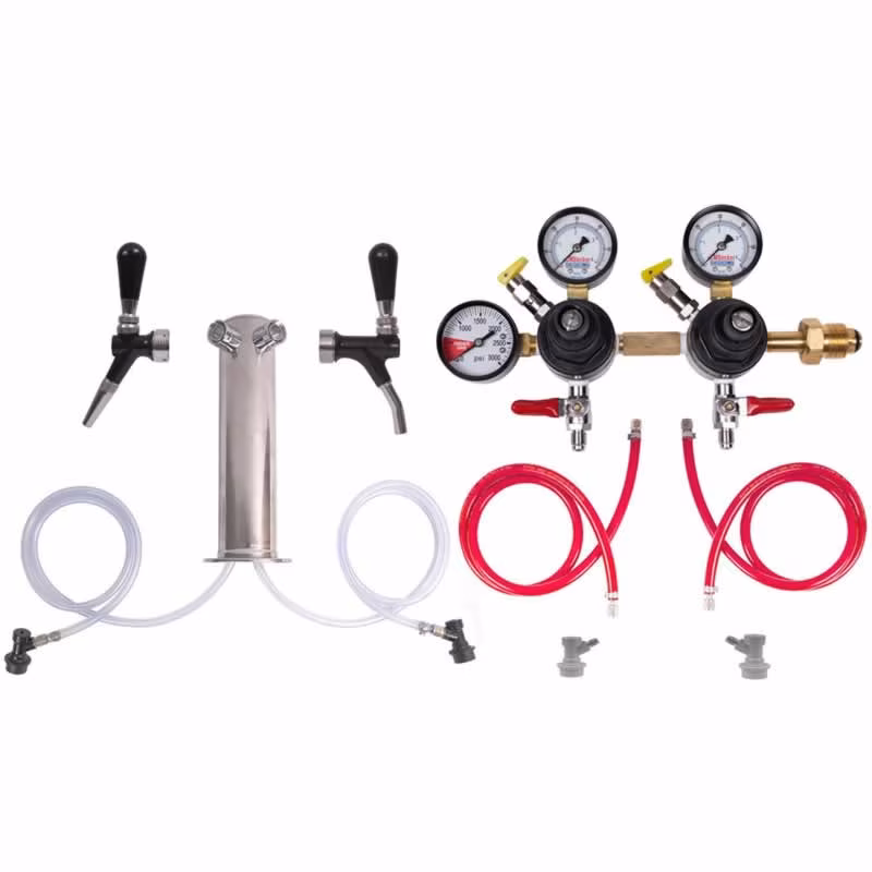 2 Faucet Tower Kit for Nitro and Standard Cold Brew Coffee - Custom Faucet Options