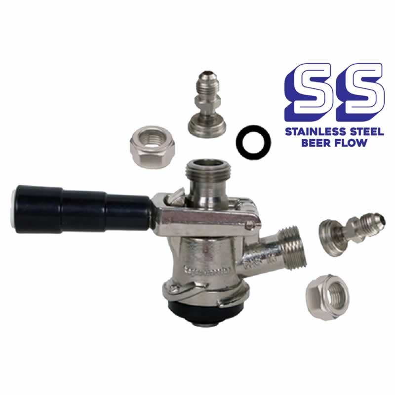 "D" Sanke Tap with MFL Tailpieces - SS probe - ALL STAINLESS!