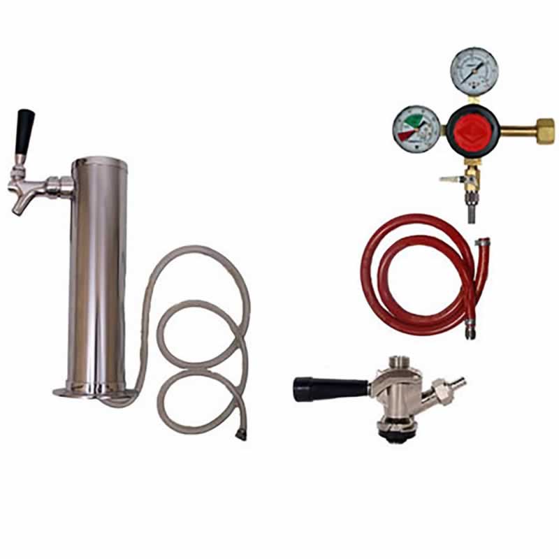 Single Faucet Tower Commercial Keg Kit