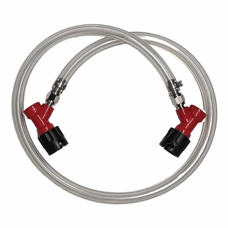 Pin Lock Keg Liquid Jumper (3 Feet) for Transferring Beer Between Kegs