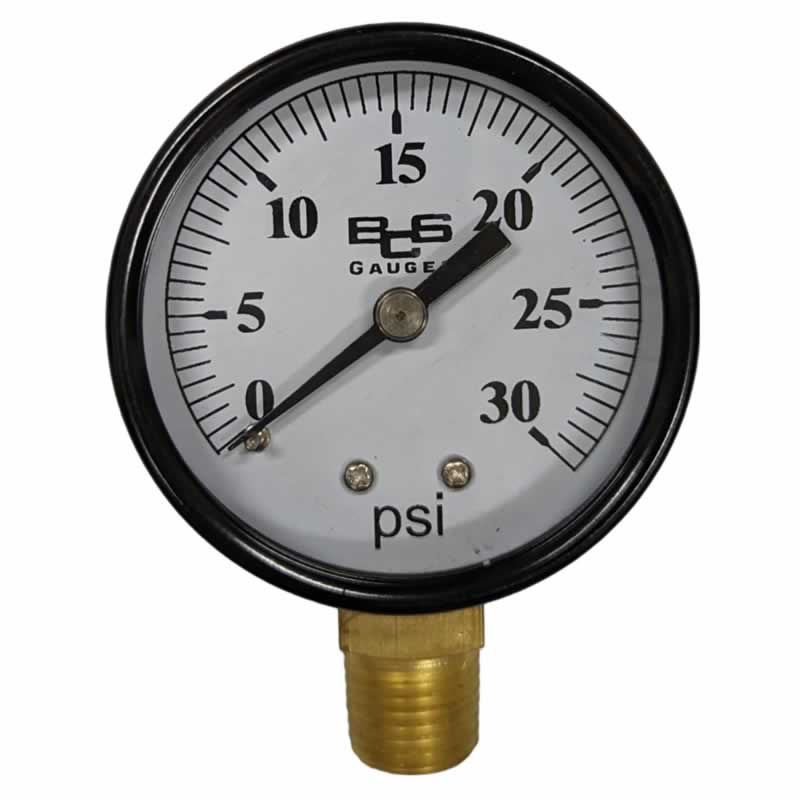 0-30 PSI Pressure Gauge for Beverage Regulators