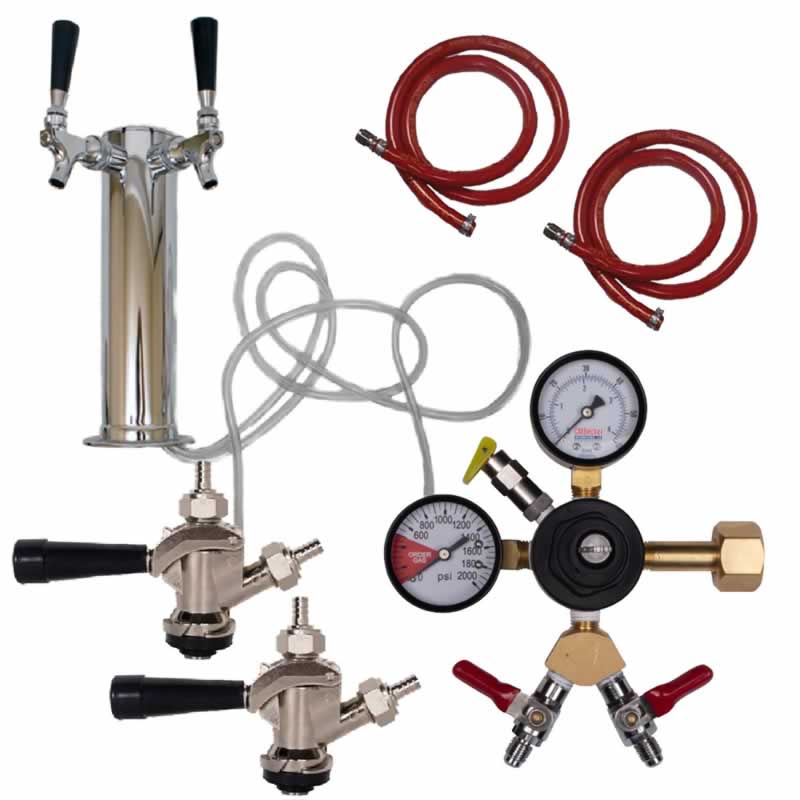 2-Tap Kegerator Tower Conversion Kit