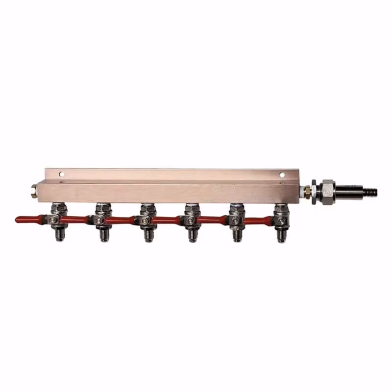 GovReg®  Controlled Air Distributor/Manifold- 6 way with 1/4 MFL Check Valves