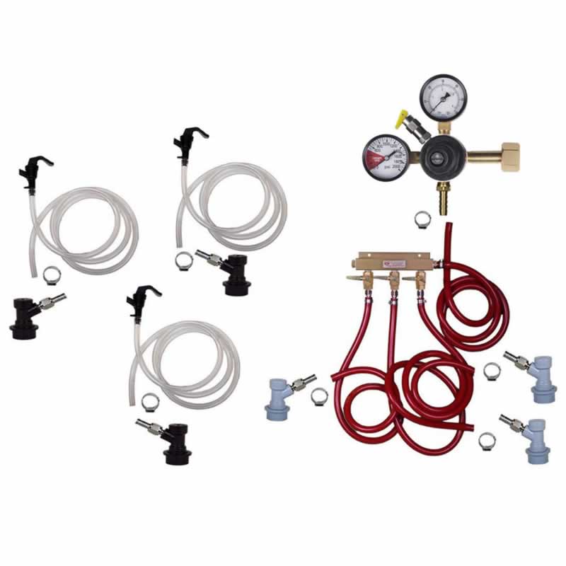 3 Faucet Basic Homebrew Kegerator Kit