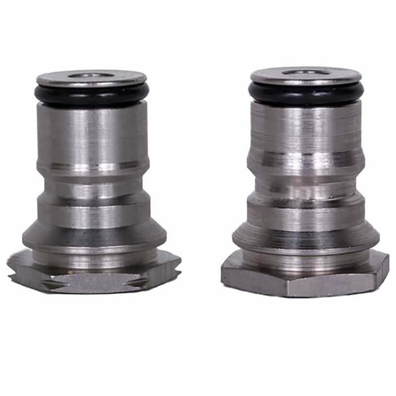 Refurbished Firestone Ball Lock Keg Posts - Complete Pair with New Universal Poppet Valves