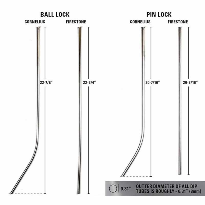 Used Liquid Out Dip Tube Replacement for Ball Lock and Pin Lock Kegs