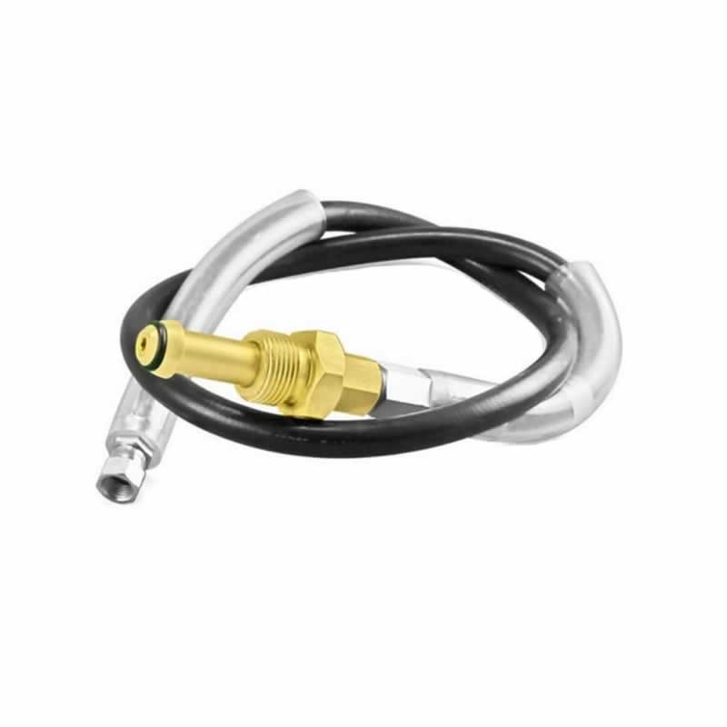 3' High Pressure Hose Assembly with CGA580 CO2 Female x 1/4" FFL with 1/4" MPT, Set up for Left Hand