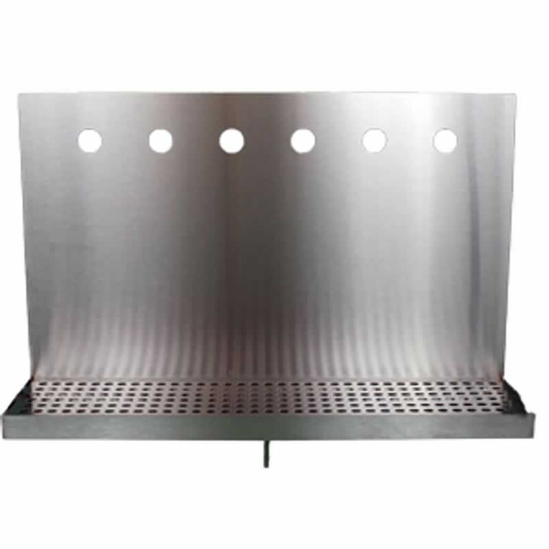 Drip Tray for 6 Faucets, 24" wide, with drain