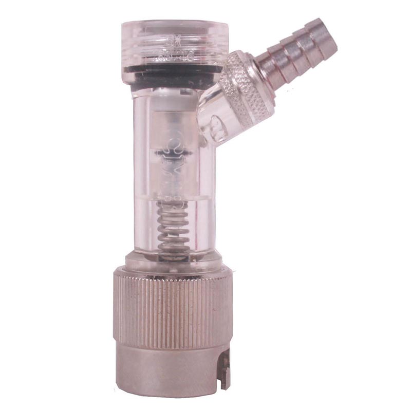 Pin Lock Check Valve Gas Disconnect 1/4" Barb w/ Metal Collar