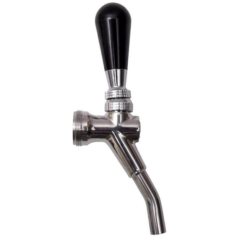 CMB V3S Faucet with Bent Nozzle, Stainless Steel, Forward Sealing, Creamer Action