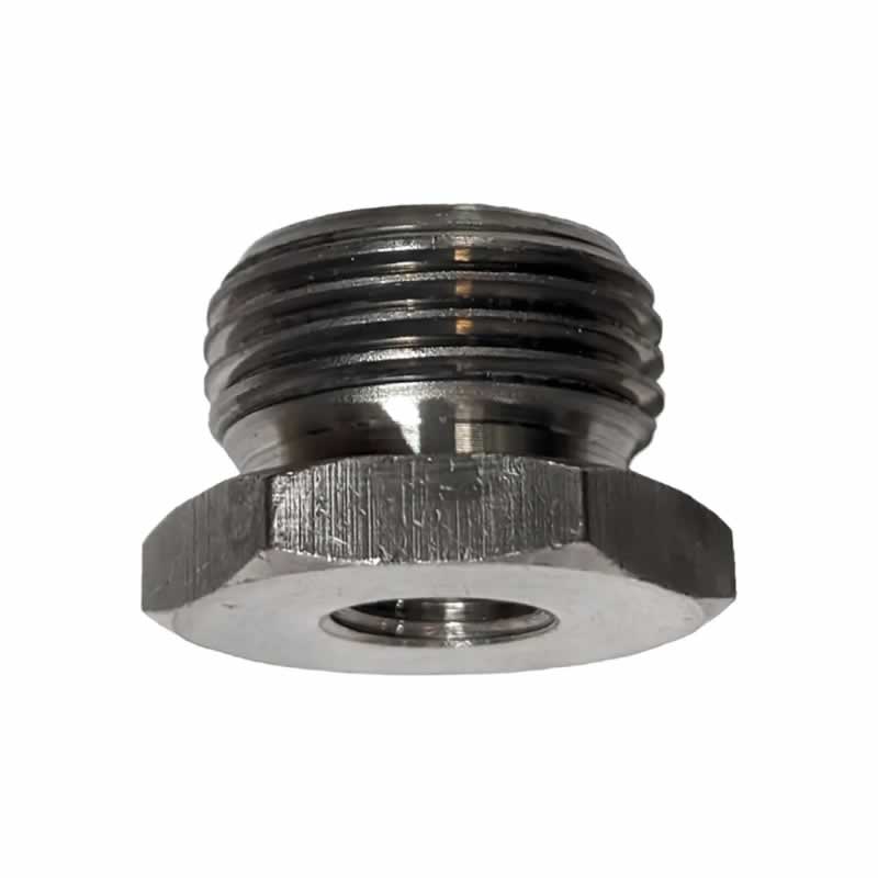 GovReg® Adapter, Male Beer Shank Thread (29/32-14) to female 1/4" FFL (7/16-20) Stainless Steel