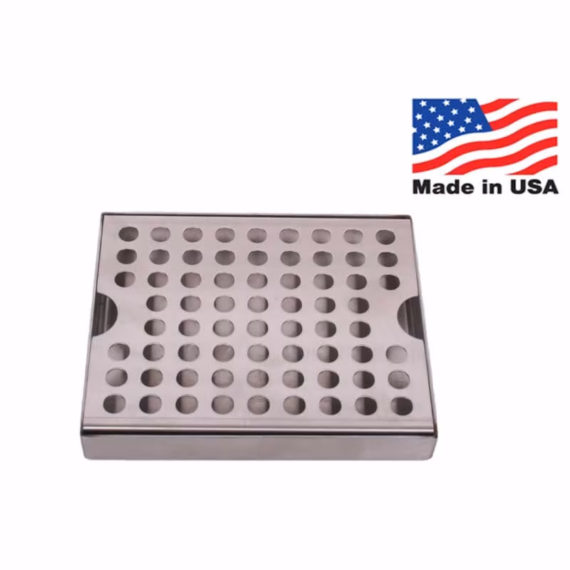 6"x5" Drip Tray, Stainless Steel, Surface Mount - MADE IN THE USA