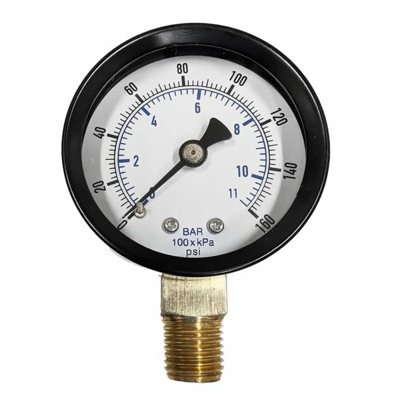 High Pressure Regulator Gauge, 0-160 PSI, Right Hand Thread
