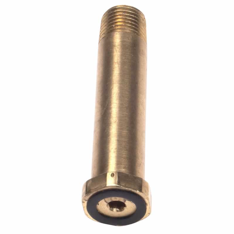 Taprite CGA320 Brass Nipple with Built-in CO2 Cylinder Washer, Left-Hand Thread