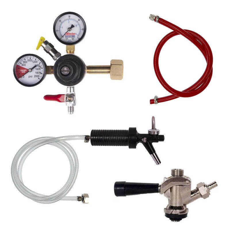 1 Tap Event Keg Kit with Flow Control Faucet and Dual Gauge Regulator
