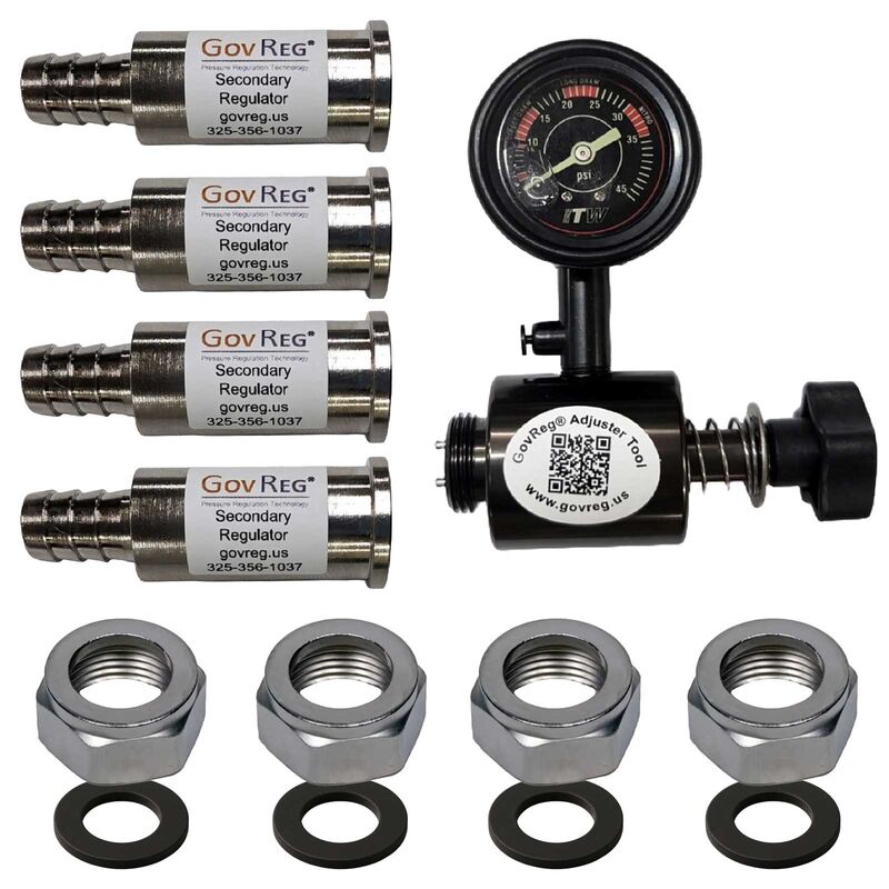 GovReg® Secondary Regulator DELUXE Starter Kit (4 GovRegs + Adjusting Tool)
