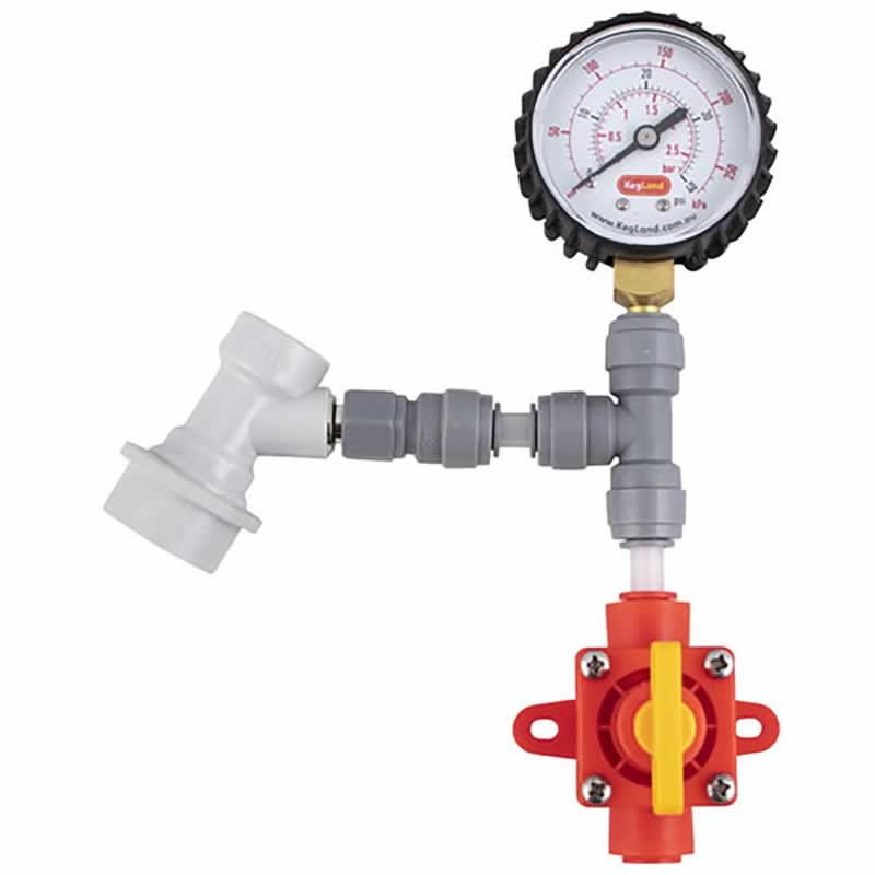 BlowTie Diaphragm Spunding Valve Kit with External Gauge and CMB Disconnect