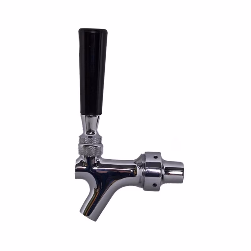 Beer Faucet, Chrome, Cornelius Connector Ready! Adapter Attached