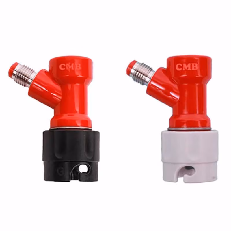 Disconnects (Set of 2) for OUT (Liquid) , 1/4 MFL Shorter Version (2 1/2" Tall) and IN (gas), 1/4 MF