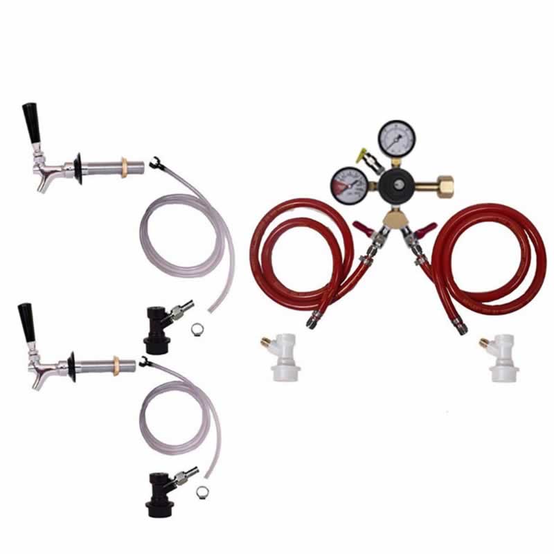 2 Faucet Fridge Homebrew Kegerator Kit