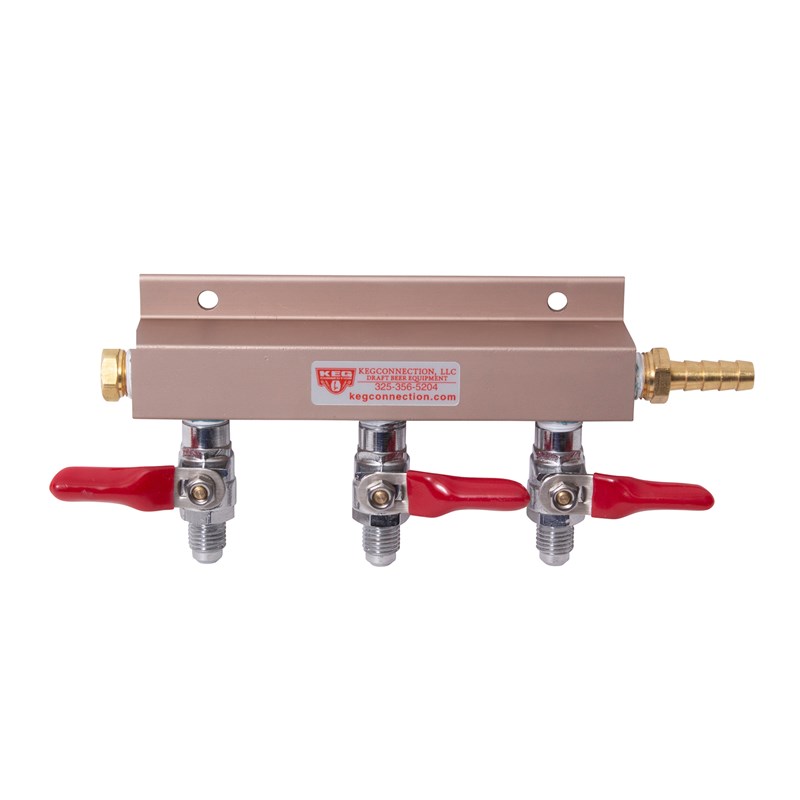 Air Distributor - 3-Way with Check Valves & Shutoffs