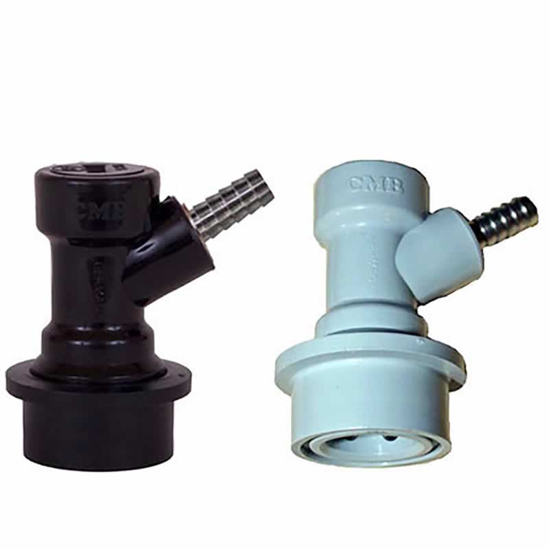 Ball Lock Disconnect Set / 1/4" Barb Gas/In and Liquid/Out