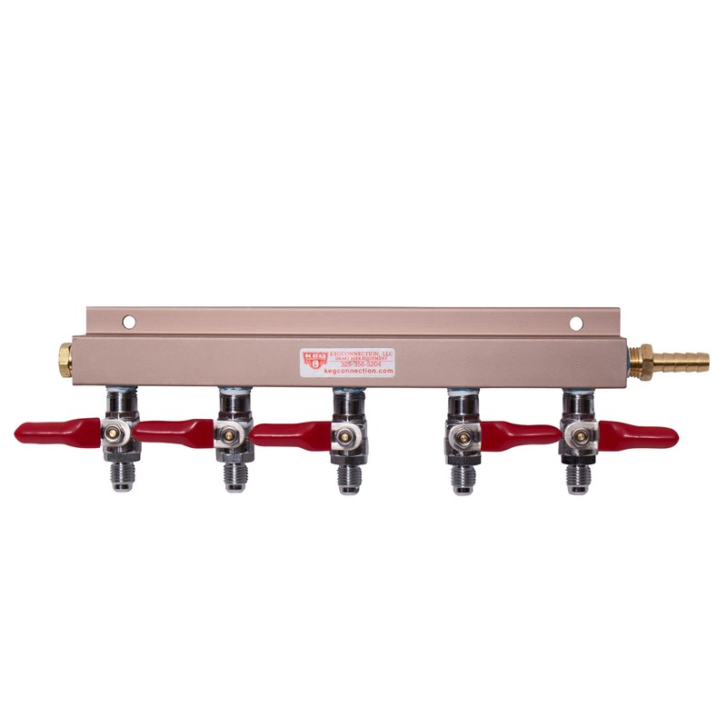 Air Distributor - 5-Way with Check Valves & Shutoffs