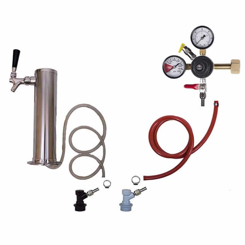 1 Faucet Tower Homebrew Kegerator Kit