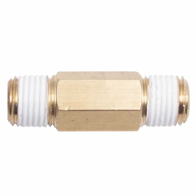 Hex Nipple, Dual Left-Hand Thread, 1-7/8"