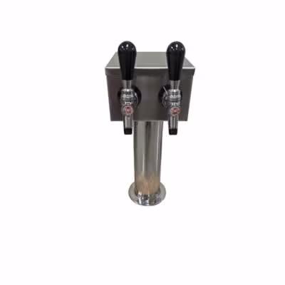 Two Faucet T tower with 2 CMB Stainless Steel V3S Faucets with Short Nozzle / Two Faucet T tower with 2 CMB Stainless Steel V3S