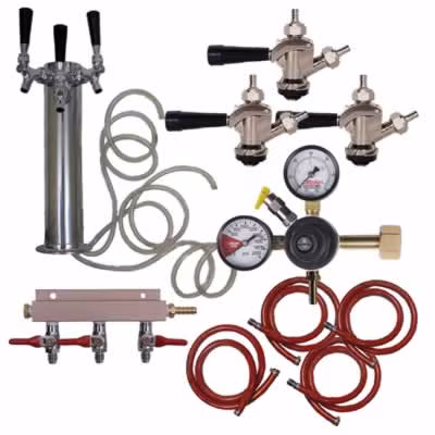 3-Tap Kegerator Tower Conversion Kit / Kegerator Tower Conversion Kit - 3 Taps