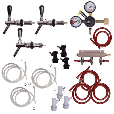 Flow Control / 3 Faucet Fridge Kegerator Kit (Alternate View 2)
