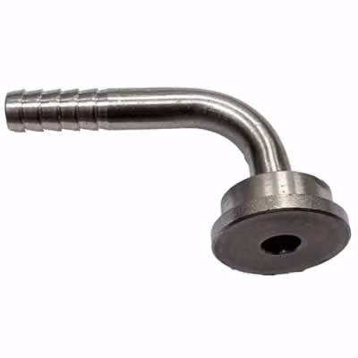 90 Degree Tailpiece 1/4" SS - Fits 3/16" or 1/4" Hose / 90 Degree Tailpiece 1/4" SS - Fits 3/16" or 1/4" H