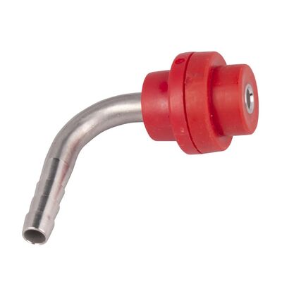 CMB 4mm (5/16"), 90° elbow, fits 3/16" ID Hose, Includes Beer Nut / CMB 4mm (5/16"), 90° elbow, fits 3/16" ID Hose, In