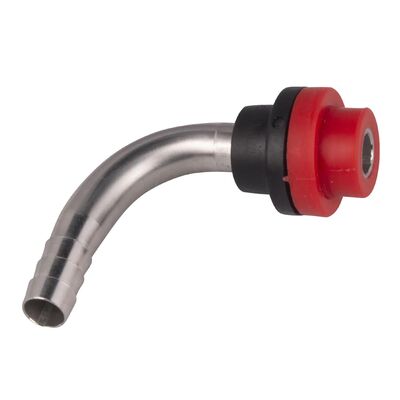 CMB 6mm (17/64"), 90° elbow, fits 1/4" or 3/16" ID Hose, Includes Beer Nut / CMB 6mm (17/64"), 90° elbow, fits 1/4" or 3/16" ID