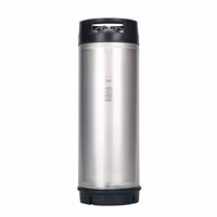 AMCYL 5 Gallon Ball Lock Keg - 304 Stainless Steel - Rubber Top Dual Handle (Alternate View 1)