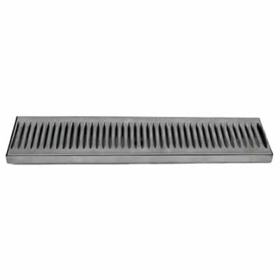 18" Wide Stainless Steel Drip Tray (Surface Mount w/ Drain) / 18x5 SS Drip Tray, Surface Mount, with drain!