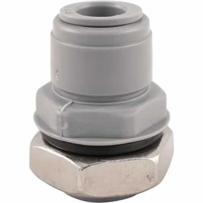 Duotight Push-In Bulkhead Fitting - 9.5 mm (3/8 in.) x 1/2 in. BSP / Duotight Push-In Bulkhead - 9.5 mm (3/8 in.) x 1/2