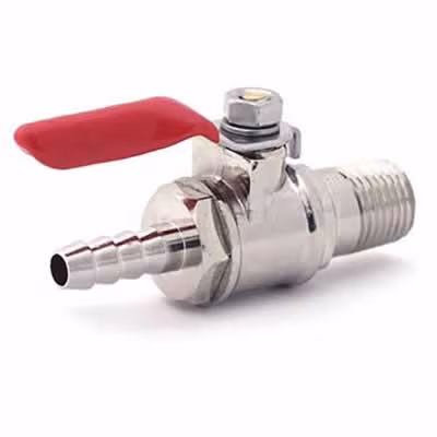 Chrome Plated Check Valve with 1/4" Barb / Chrome Checkvalve with 1/4" Barb
