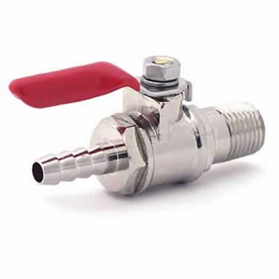 Chrome Plated Check Valve with 1/4" Barb / Chrome Checkvalve with 1/4" Barb