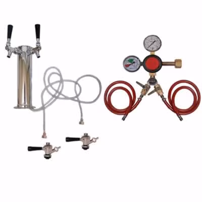 2 Faucet Commercial Tower Kegerator Kit / 2 Faucet Tower Commercial Kit