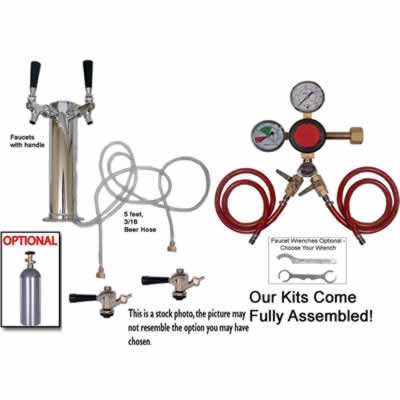 2 Faucet Commercial Tower Kegerator Kit (Alternate View 2)