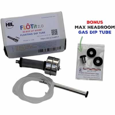 FLOTit 2.0 Stainless Steel Floating Dip Tube - No Beer Left Behind (Alternate View 2)